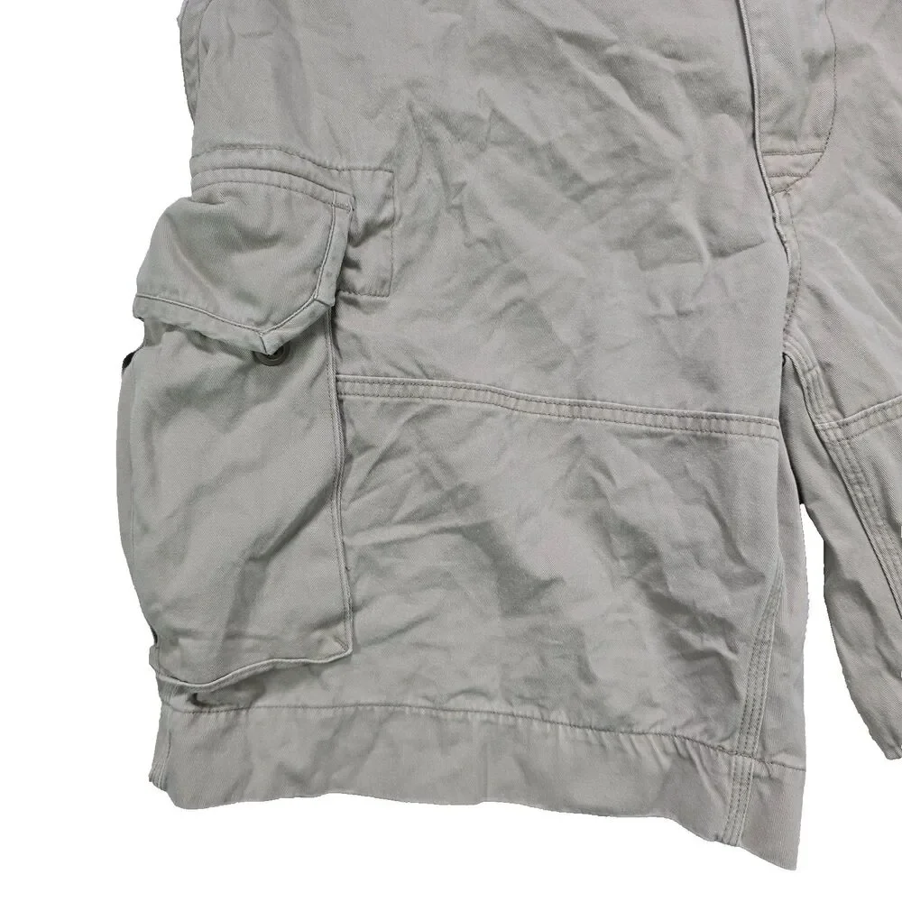 Polo Ralph Lauren Beige Cargo Shorts Men's Size 40 Pockets Belt Loops Outdoor